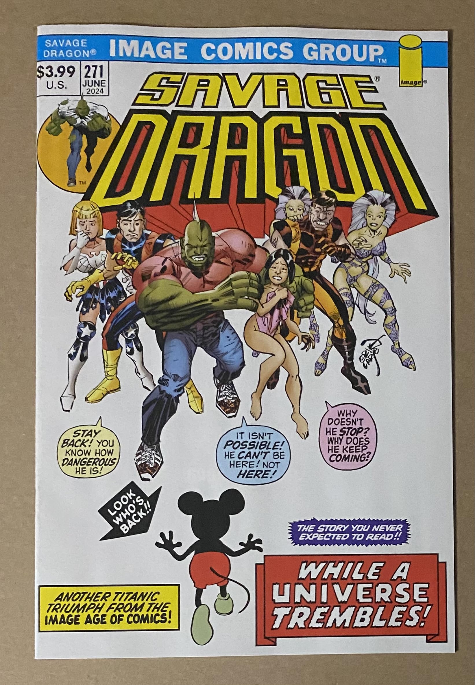 Amazon.com: Savage Dragon #271 2024 Mickey Mouse Variant Comic